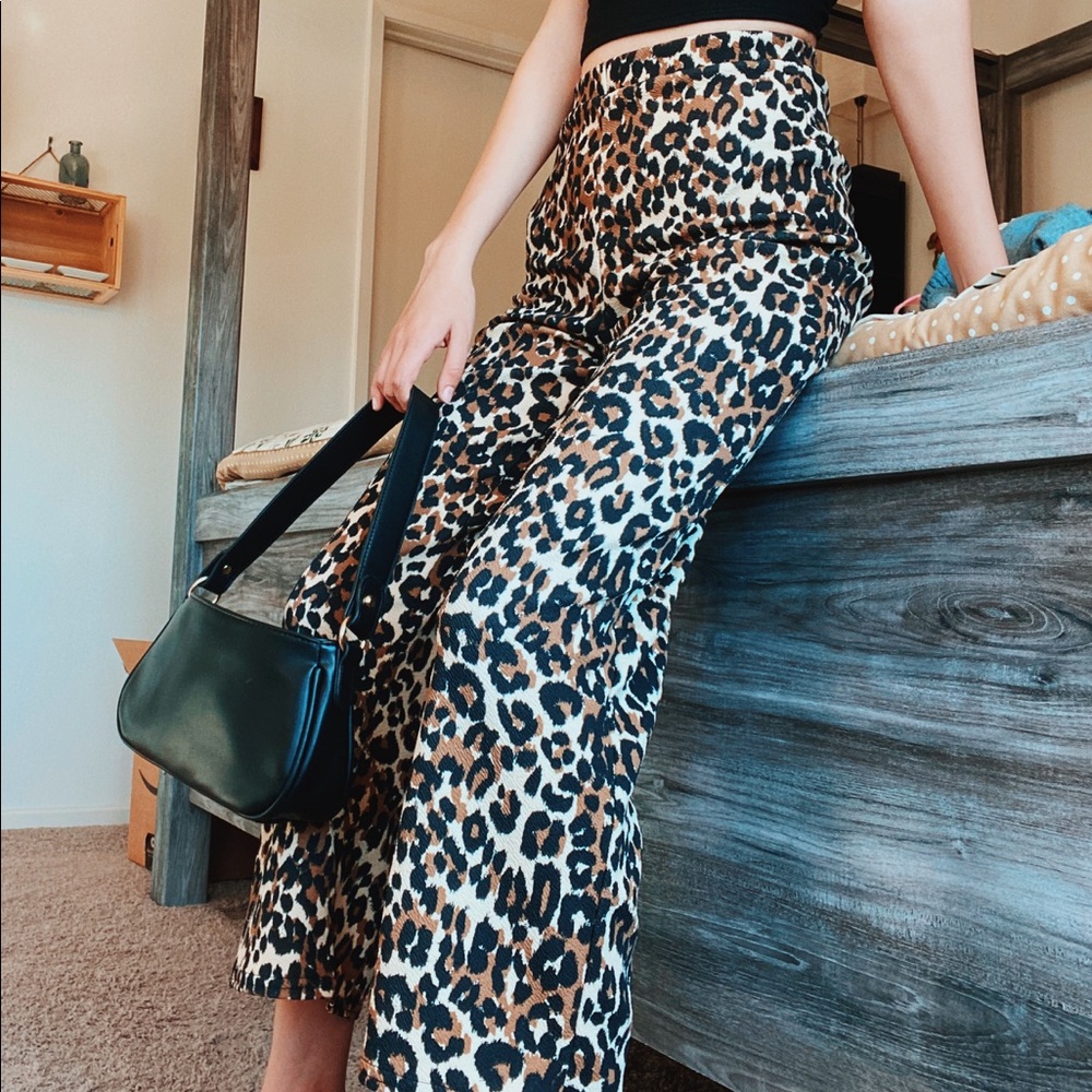 Leopard Wide Leg Pants